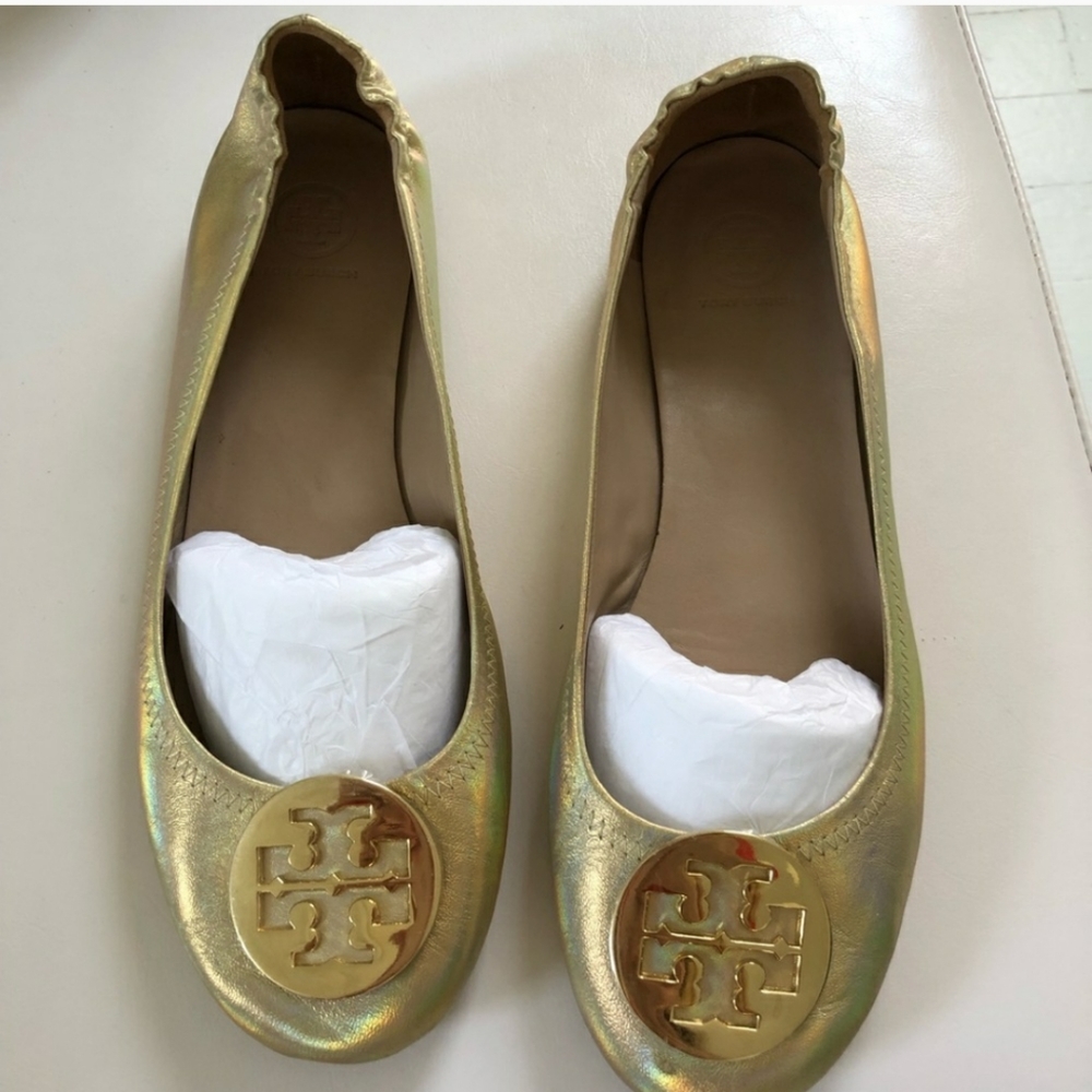 Nwot Tory Burch iridescent flats